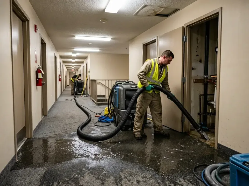 multi-unit-apartment-hallway-f-005 — frequently asked questions, Emergency Burst Pipe Water Extraction & Removal in Oakes, ND
